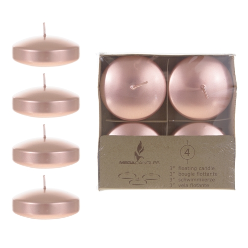 Mega Candles Pcs Unscented Floating Candles Rose Gold