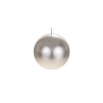 4" Unscented Round Ball Candle - Silver