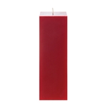 3" x 9" Unscented Square Pillar Candle - Red