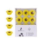 12 pcs 1.5" Unscented Floating Sun Flower Candle in White Box - Yellow