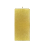 3" x 6" Unscented Square Pillar Candle - Gold