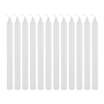 Lunaura Candles - 12 pcs 10" Unscented Straight Taper Candle in Box - White