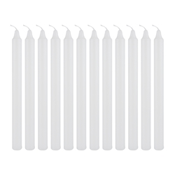 Lunaura Candles - 12 pcs 10" Unscented Straight Taper Candle in Box - White